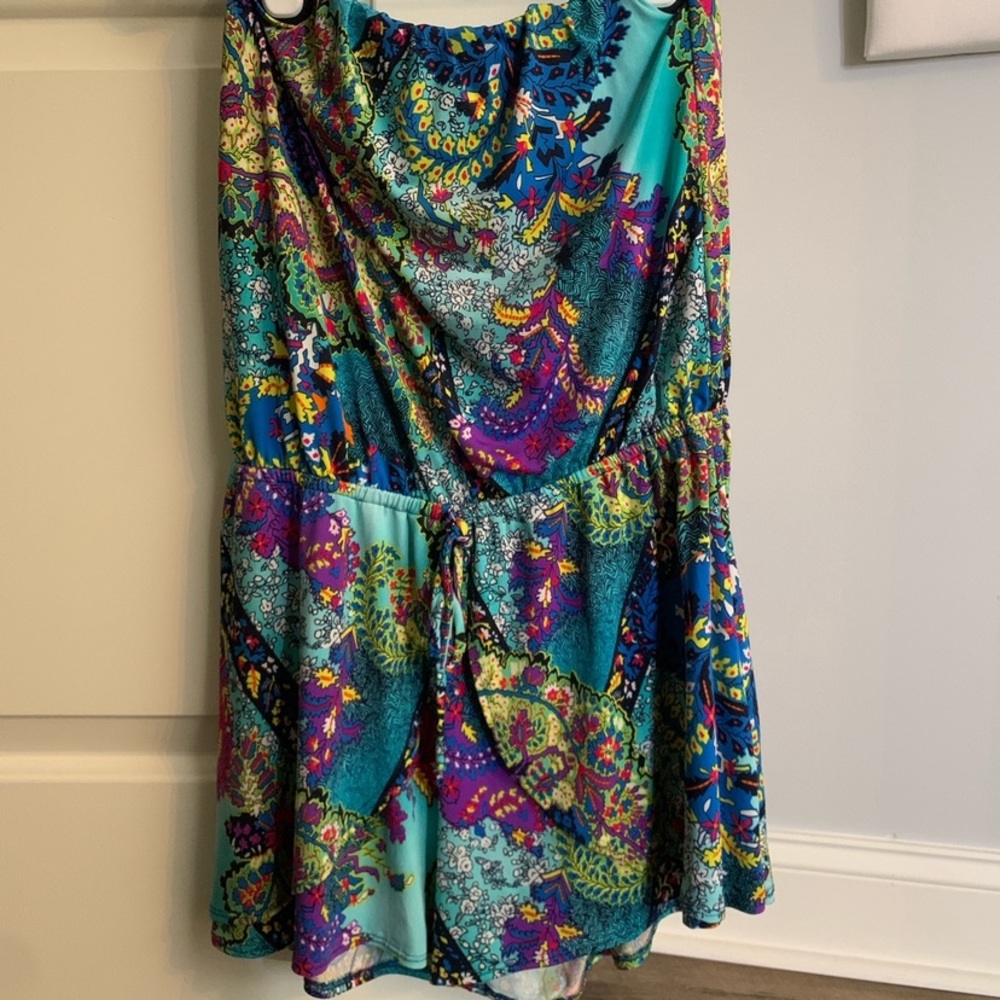 Strapless Colorful Romper